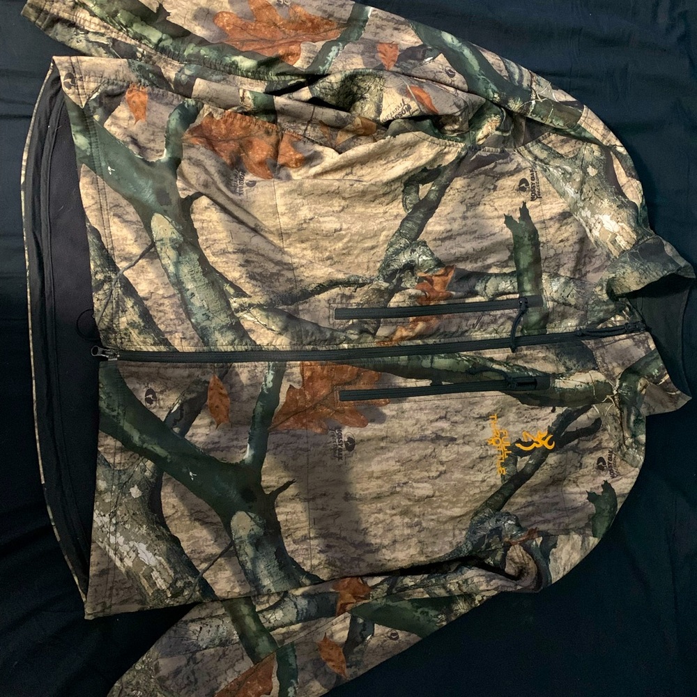 Camouflage zip-up sweatshirt